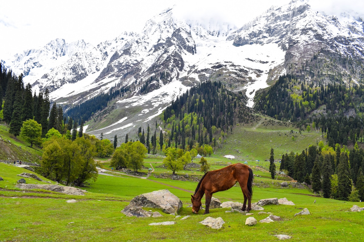 Kashmir Valley mountains and lake